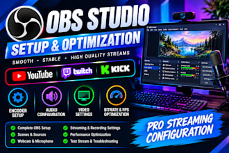 setup and optimize obs studio for professional youtube, twitch, and kick