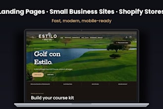 build a fast, modern landing page, small business site, or shopify store