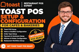 set up and configure toast pos for your cafe or bakery