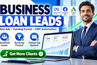 generate business loan leads mca leads meta ads funding funnel CRM automation