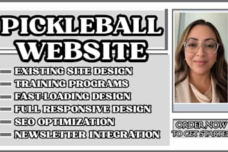 design a private pickleball coaching, trainer, and lessons wordpress website