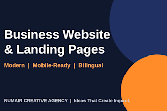 design a modern business website or landing page