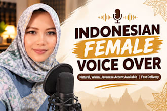 do natural indonesian and javanese female voice over