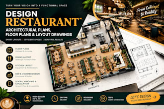 design restaurant architectural plans floor plans and layout drawings