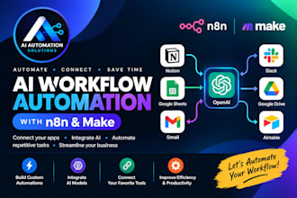 build ai automation workflows with n8n and make