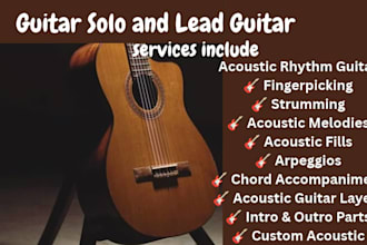 record a professional guitar solo, melody, or lead guitar for your song