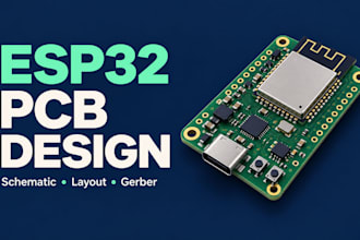 design a custom esp32 pcb and schematic in kicad
