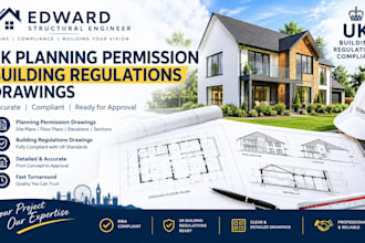 create UK planning permission building regulations drawings