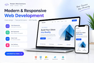 design and develop a modern responsive SEO friendly website