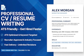 design ats professional modern cv resume and cover letter