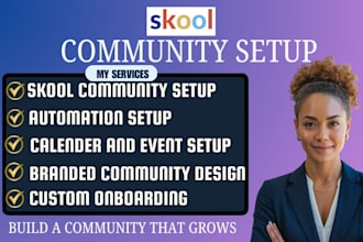 do skool community setup, skool community setup and onboarding