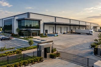 3d warehouse design, factory, industrial building modeling