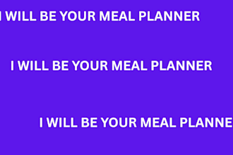 be your meal planner