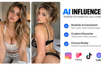 create realistic ai influencer model vidoes, ai character images for fanvue subs