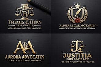 design a law firm lawyer attorney legal law advocate notary and justice logo