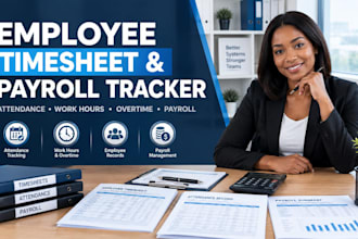 create a professional employee timesheet spreadsheet and payroll tracker