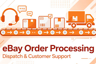 handle ebay order processing, dispatch and customer support