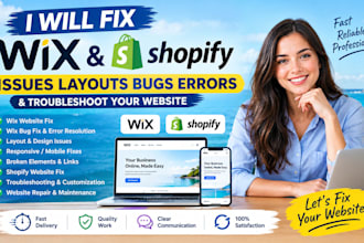 fix wix issues layouts bugs errors and troubleshoot your wix or shopify website
