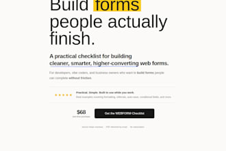 build custom landing form for your business