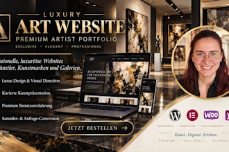 design an art exhibition website for galleries and artists