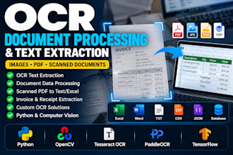 develop ocr, document processing and text extraction solutions