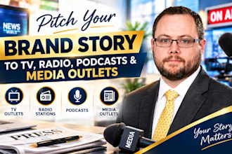 pitch your brand story to TV radio podcasts and media outlets
