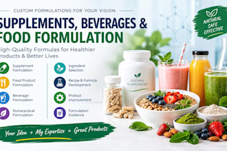 formulate supplements, beverages, food formulation
