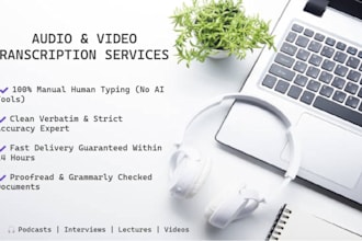 do professional english audio and video transcription