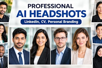 create realistic ai headshots for linkedin, CV and personal branding