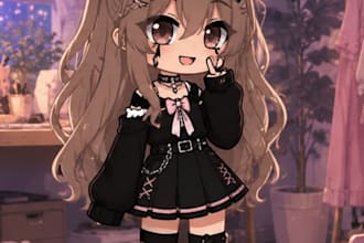 design your gacha characters in any gacha app or mod