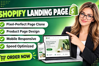 design clone shopify landing page, product page in replo gempages shogun pagefly