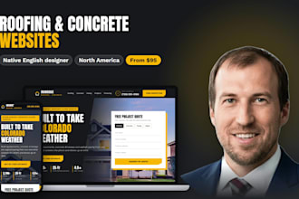design a roofing, concrete or paving contractor website that wins bids
