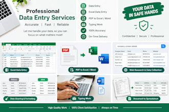do financial data entry and workings