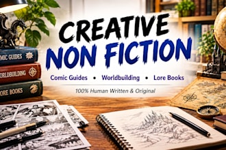 be your non fiction ghostwriter for comic book script guides and worldbuilding