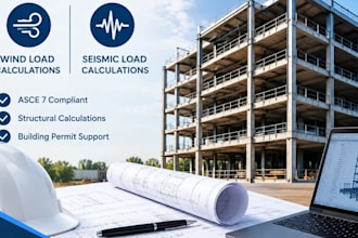calculate wind and seismic loads for building permit reports
