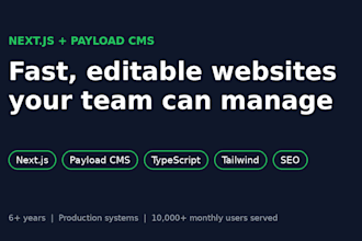build a fast nextjs website with payload cms