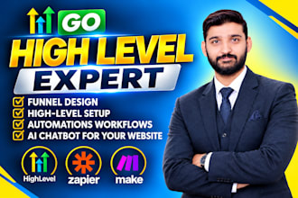 be your go high level expert for gohighlevel website and sales funnel