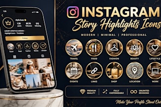 design custom instagram highlight covers for your profile