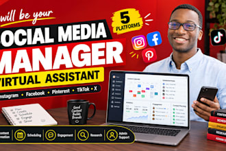 your VA, social media manager for instagram, facebook, pinterest, tiktok, x