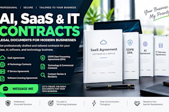 draft saas, ai, IT contracts and gdpr data protection agreements