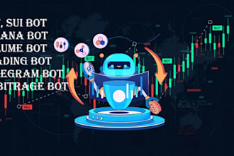 develop trading bot, arbitrage bot, hft, sui, solana bot volume bot telegram bot