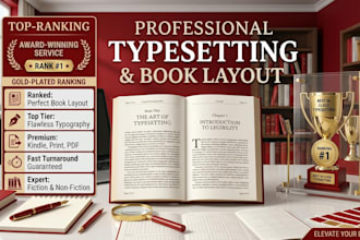 do professional book typesetting and layout design