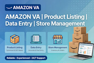 do amazon product listing and data entry as amazon VA