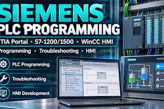 program siemens plcs in tia portal, s71200 1500 and wincc hmi