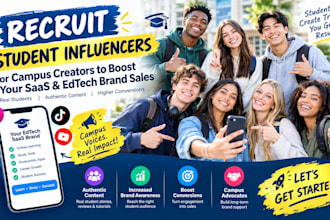 recruit student influencers or campus creators to boost saas, edtech brand sales