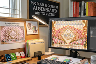 convert ai generated designs into editable print ready files