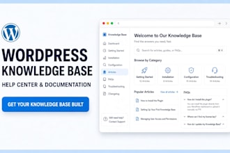 build wordpress knowledge base, help center and documentation website for youx