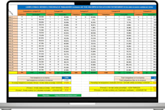 organización, limpieza, carga de datos en google sheets y excel