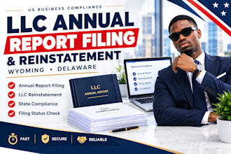 file your llc annual report and reinstatement in wyoming and delaware