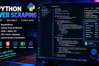 develop python web scrapers and automated data extractors